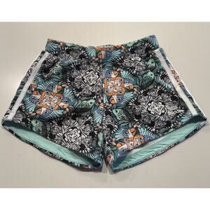 Adidas Shorts Size Small Kids Zoo Animal Print Parrot Zebra Pull‎ On Drawstring